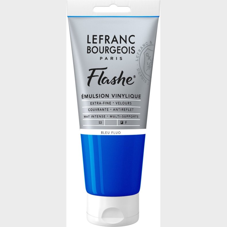 Lefranc & Bourgeois - Flashe Akrylmaling - Flourescent Blue 80 Ml