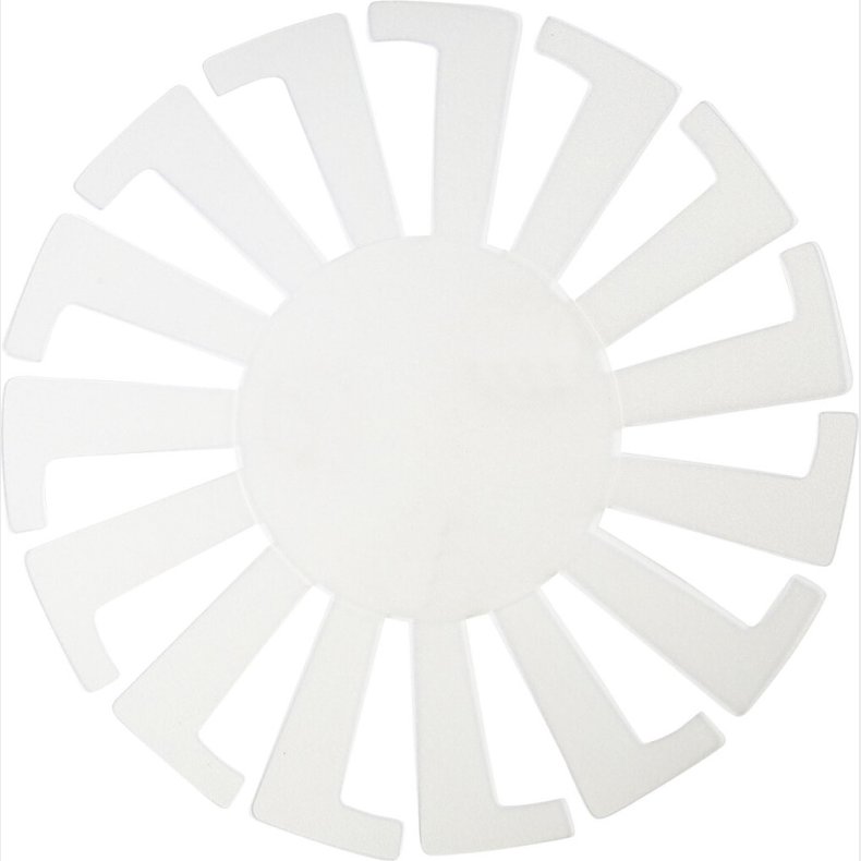 Flet-let-skabelon - H 8 Cm -  14 Cm - Transparent - 10 Stk.