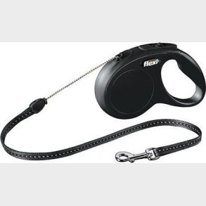 Flexi - Hundesnor - 5 Meter - New Classic - Maks. 12 Kg - Sort
