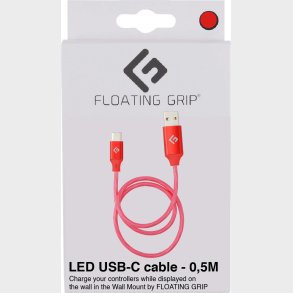 Floating Grip - Led Usb-c Kabel - 0,5 Meter - Rd