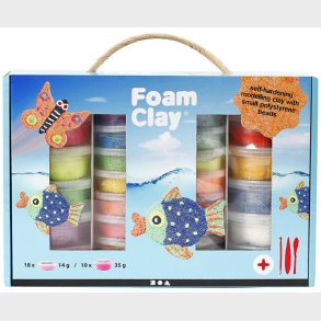 Creativ Company | Foam Clay i gaveske, 28 btter + vrktj