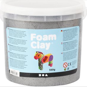 Foam Clay - Metallic - Slv - Modellervoks I Spand - 560 G