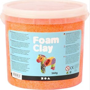 Foam Clay - Neon Orange - Modellervoks I Spand - 560 G