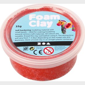 Foam Clay - Rd - Modellervoks - 35 G