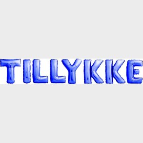 Folieballon Tillykke Bl - Hjde 35 Cm