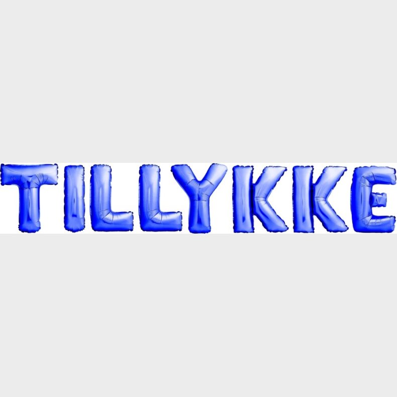 Folieballon Tillykke Bl - Hjde 35 Cm