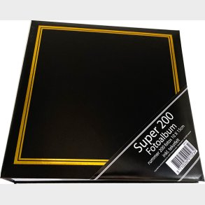 Fotoalbum Super 200 10 X 15 Sort / Guld
