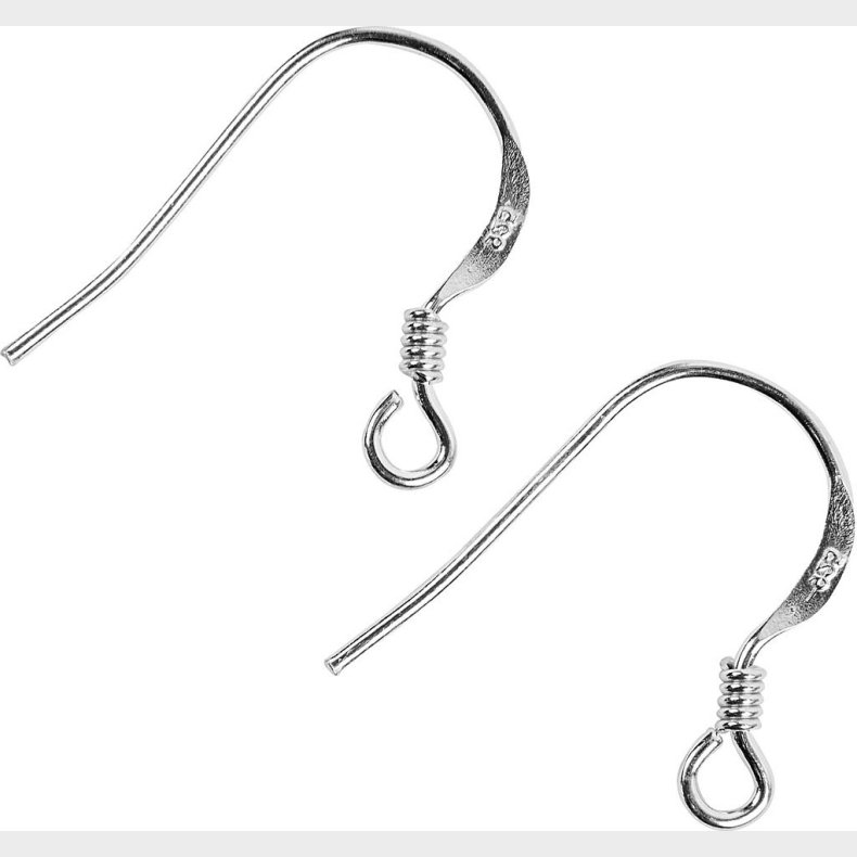 Fransk rekrog - L 14 Mm - Sterling Slv - 10 Stk.