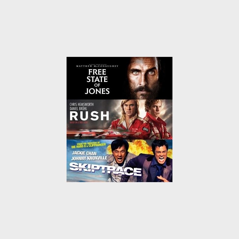 Free State Of Jones // Rush // Skiptrace - DVD - Film