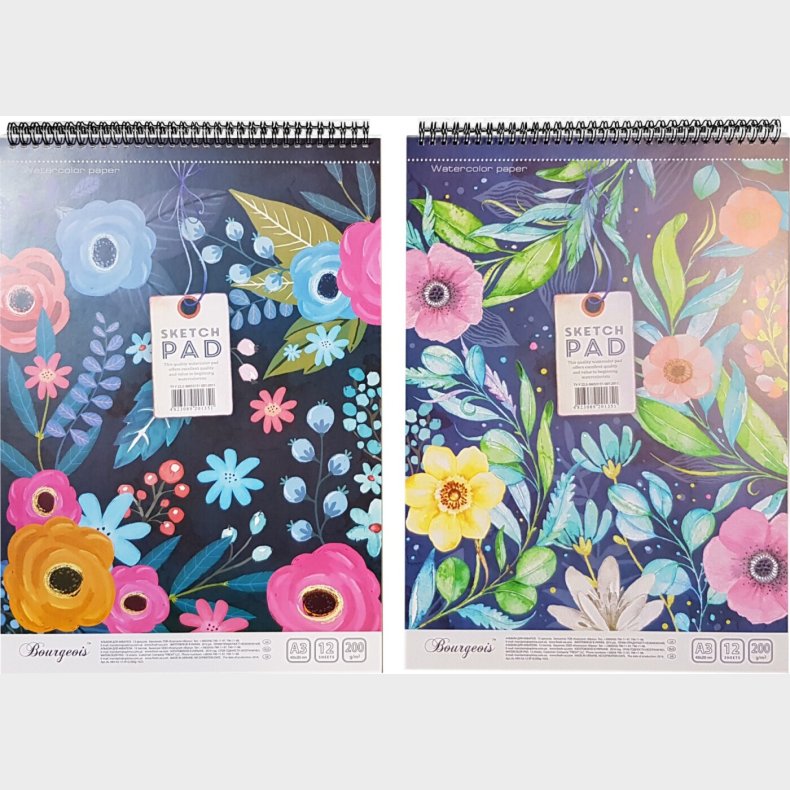 Fresh Akvarelblok A3 200 G - 24 S Spiral