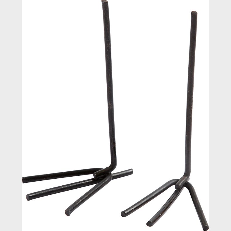 Fuglefdder Og Kyllingefdder - H 5 Cm - B 2 Cm - Sort - 10 Par