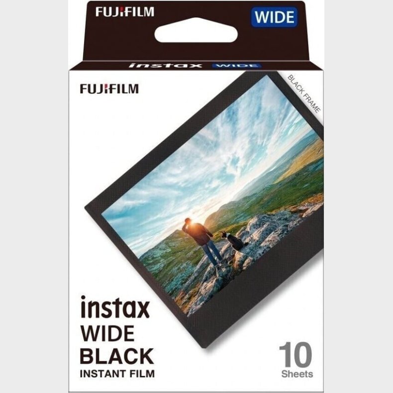 Fujifilm - Instax Wide Films 1x10 Shots - Black Frame