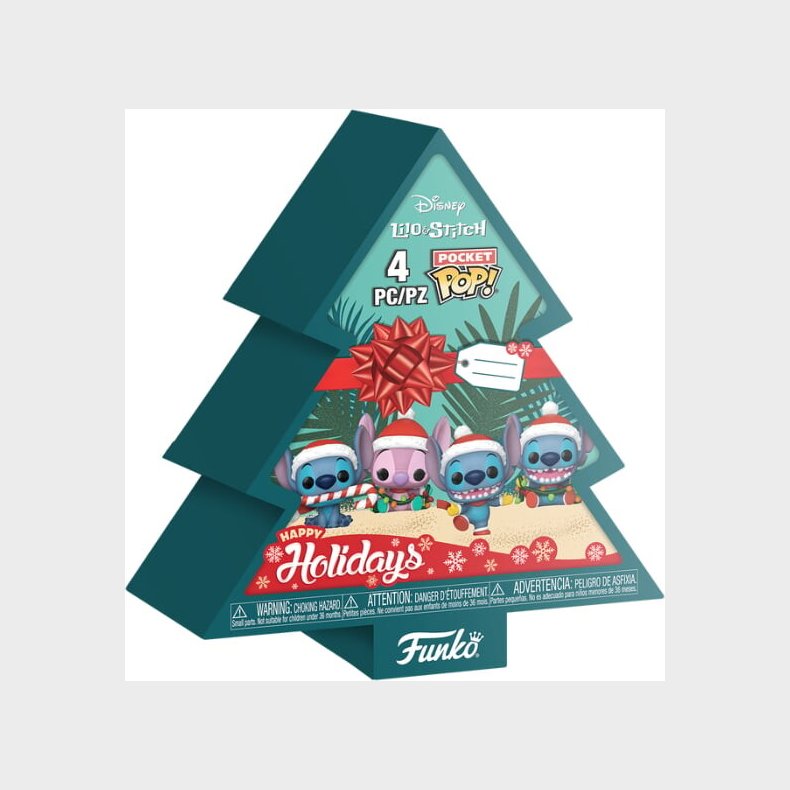 Funko Pocket Pop! - Stitch Keychain - N�glering 4-pak - Holidays