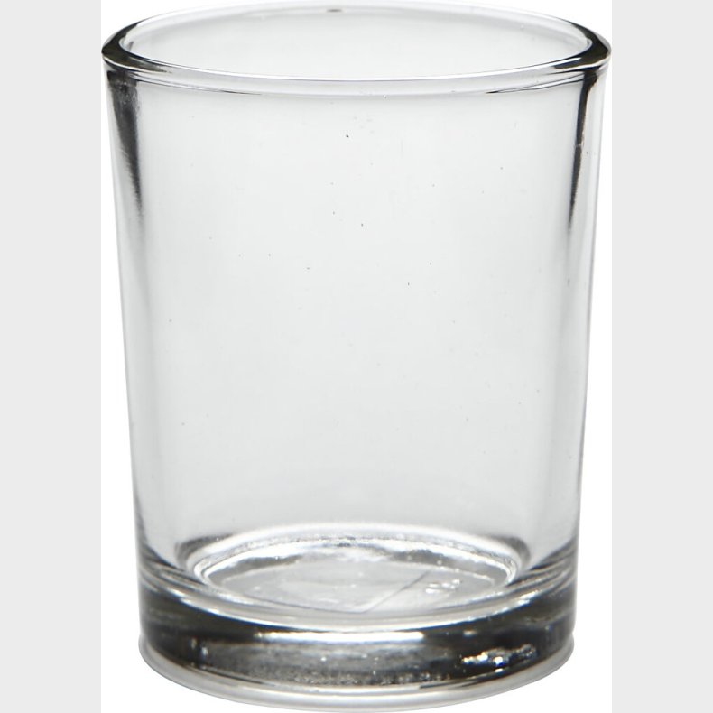 Fyrfadsstager I Glas - H 6,5 Cm -  4,5-5,5 Cm - 12 Stk