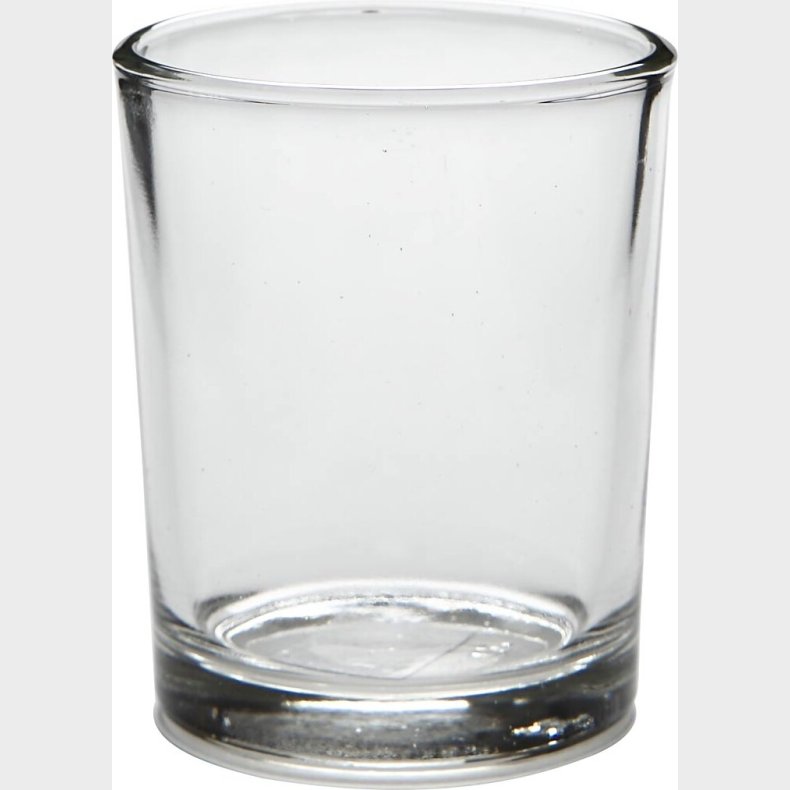 Fyrfadsstager I Glas - H 6,5 Cm -  4,5 Cm - 4 Stk