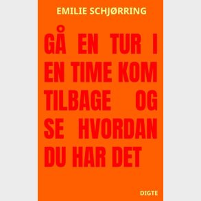 G� En Tur I En Time Kom Tilbage Og Se Hvordan Du Har Det - Emilie Schj�rring - Bog