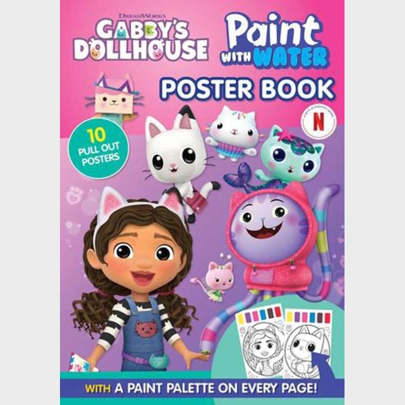 Gabbys Dollhouse Paint With Water Book - Bog