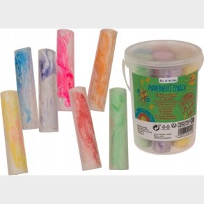 Gadekridt - Marmorfarvet 7 Stk I Spand - Out Of The Blue