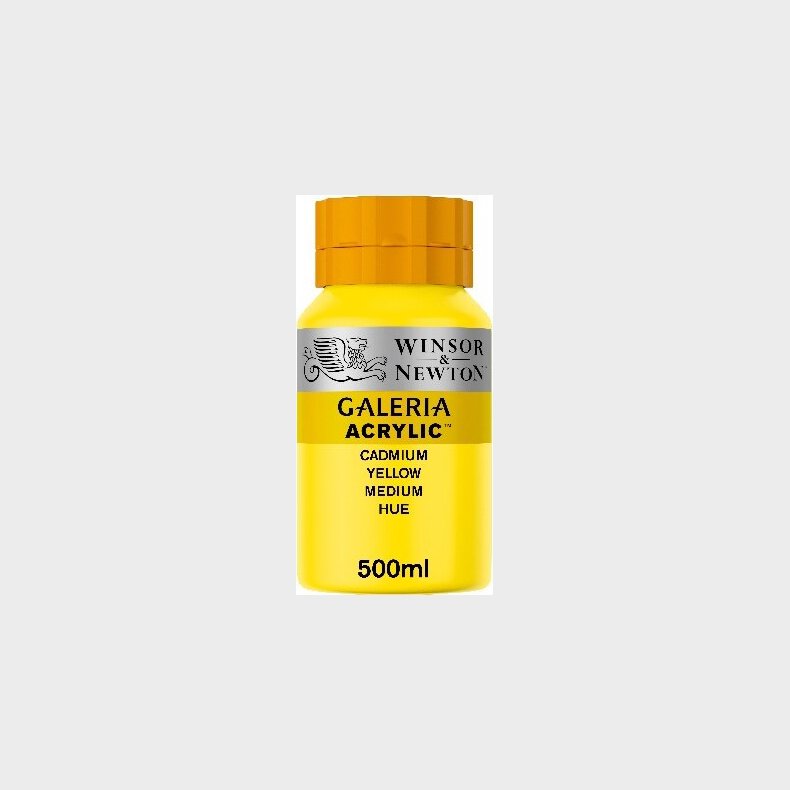 Winsor & Newton - Galeria Akrylmaling - Cadmium Yellow Medium 500 Ml