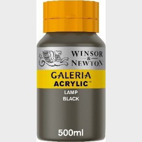 Winsor & Newton - Akrylmaling - Lamp Black 500 Ml