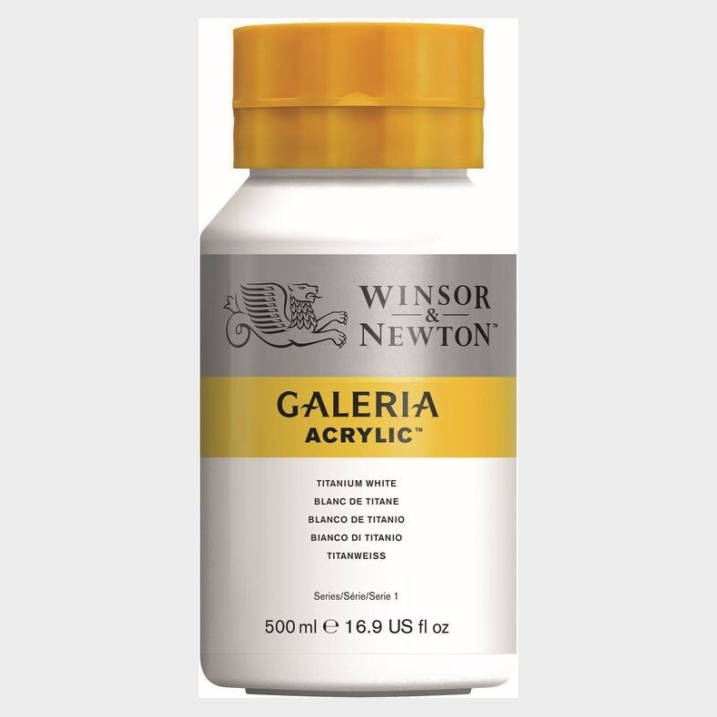 Winsor & Newton - Galeria Akrylmaling - Titanium White 500 Ml