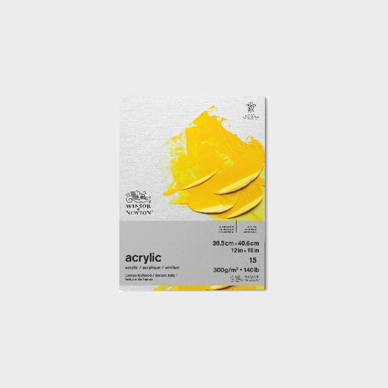 Winsor & Newton - Akrylpapir - 31x41 Cm - 15 Ark