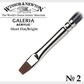 Winsor & Newton - Galeria Akryl Pensel - Flad - Kort Skaft - Str. 2