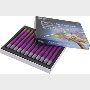 Gallery - Watercolor Crayons - Farvekridt - Rdviolet - 12 Stk.