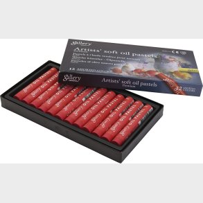 Gallery - Artists Soft Oil Pastels - Oliekridt - Skarlagen - 12 Stk.