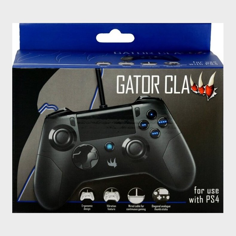 Gator Claw - Ps4 / Playstation 4 Controller - Sort - Kablet
