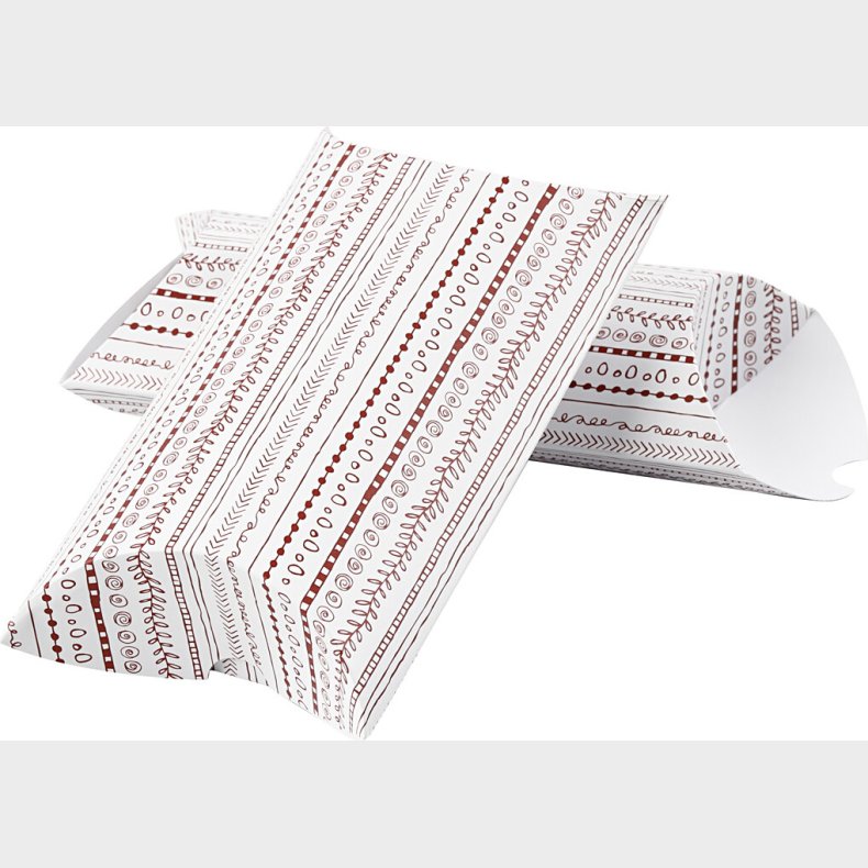 Gaveske - Doodles - Str. 18x15x6 Cm - 300 G - Rd - 3 Stk.