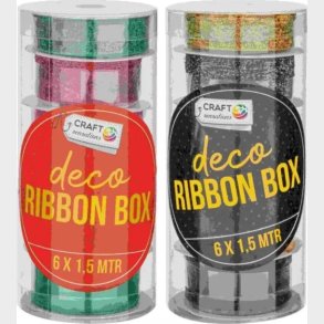 Gavebnd 6 Brede Ruller I Rund Boks Assorterede