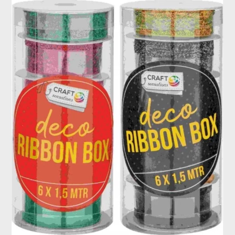 Gavebnd 6 Brede Ruller I Rund Boks Assorterede