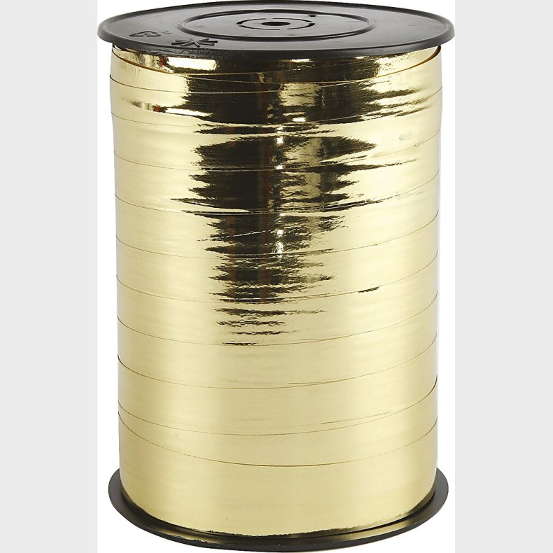 Gavebnd - Metal Guld - B 10 Mm - Blank - 250 M