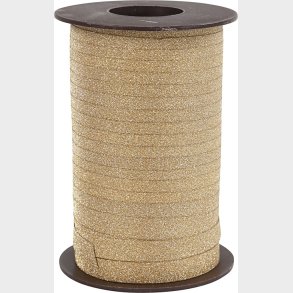 Gavebnd - Guld - B 10 Mm - Glitter - 100 M