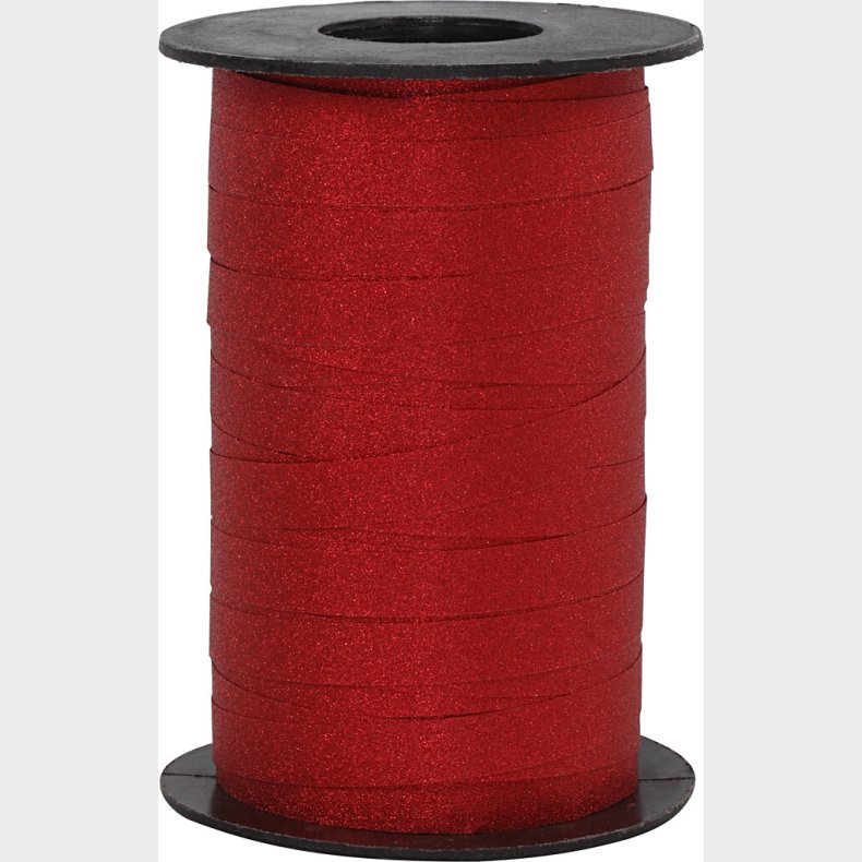 Gavebnd - Rd - B 10 Mm - Glitter - 100 M