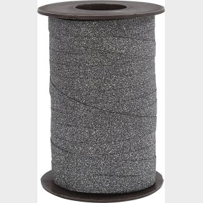 Gavebnd - Sort - B 10 Mm - Glitter - 100 M