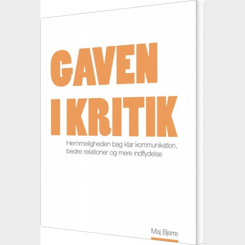 Gaven I Kritik - Maj Bjerre - Bog