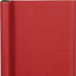 Gavepapir - Rd Ensfarvet - B 50 Cm - 60 G - 5 M