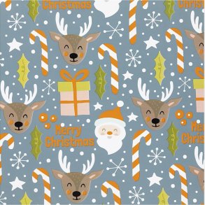 Gavepapir - Julemand - Julegave - Slikstok - Rensdyr - B 50 Cm - 80 G - Gr - 100 M