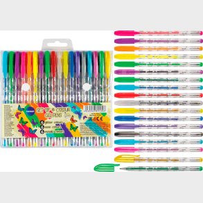 Gel Penne 18 Stk Neon / Metallic / Glitter - Centrum