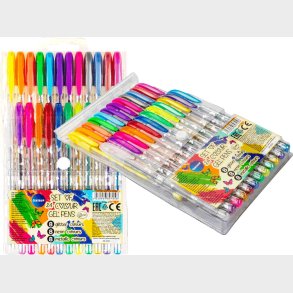 Gel Penne 24 Stk Neon / Metallic / Glitter - Centrum