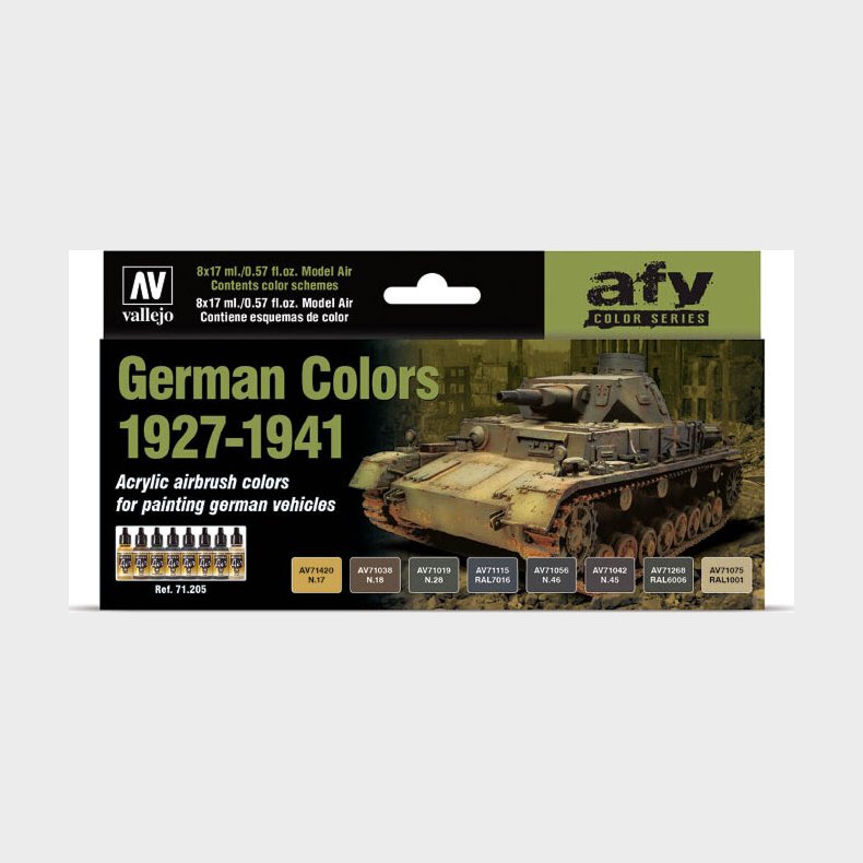 Vallejo - German Colors 1927-1941 Acrylic 6x17 Ml - 71205