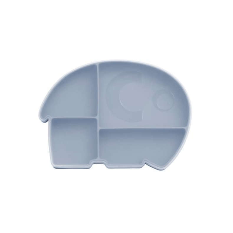 Sebra Silikone Tallerken Med Lg, Fanto, Powder Blue - Legekammeraten.dk