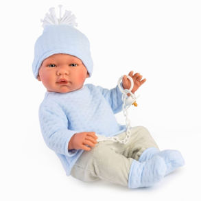 As� dukke 43 cm. Pablo - Med bluse og hue