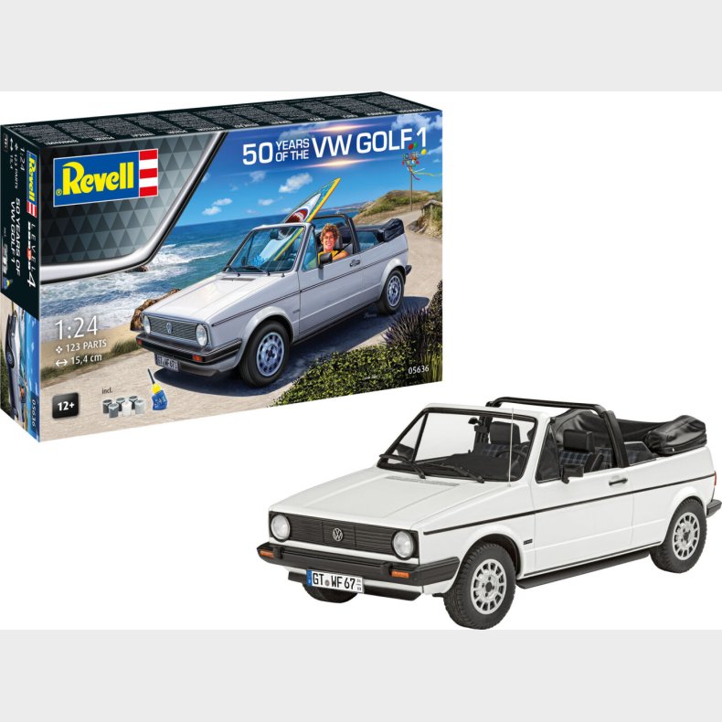 Revell - Vw Golf 1 Modelbil Bygges�t - 50 �r - 1:24 - 05636
