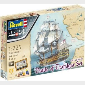 Revell - Hms Victory Skib Byggest - Battle Of Trafalgar - 1:225 - Level 4 - 05767