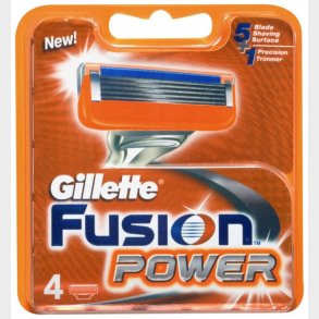 Gillette Fusion Power Barberblade Og Barberskraber - 4 Blade