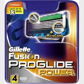 Gillette Fusion Proglide Power Barberblade - 4 Stk