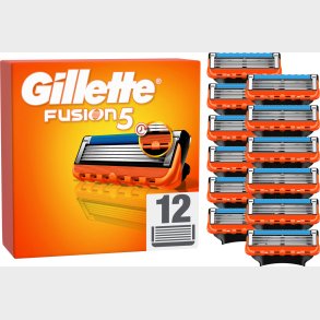 Gillette - Fusion5 Barberblade Til Mnd - Orange/black - 12 Stk